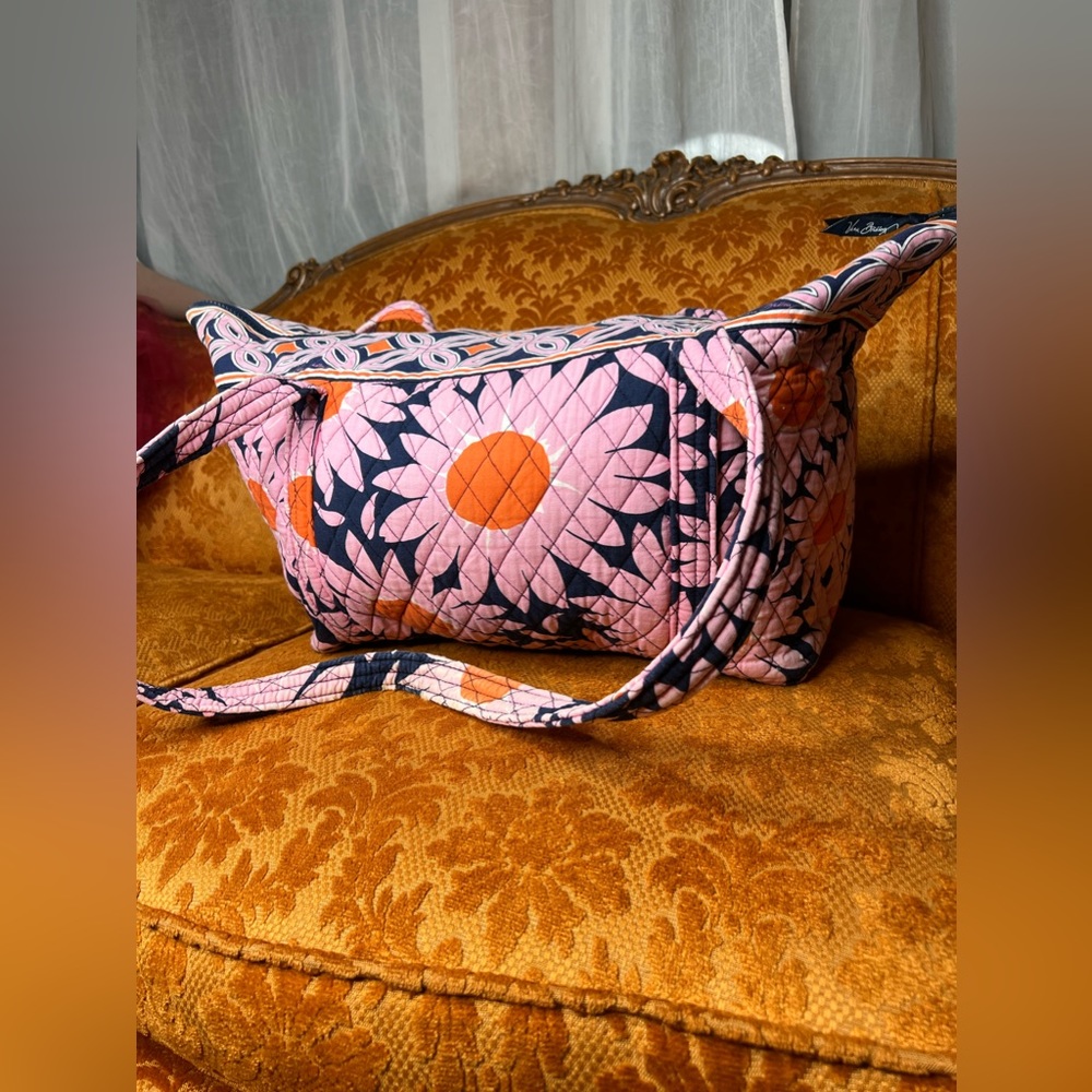 Vera Bradley Reversible Loves Me Pink Retired Pattern Duffle Bag in Pink Floral